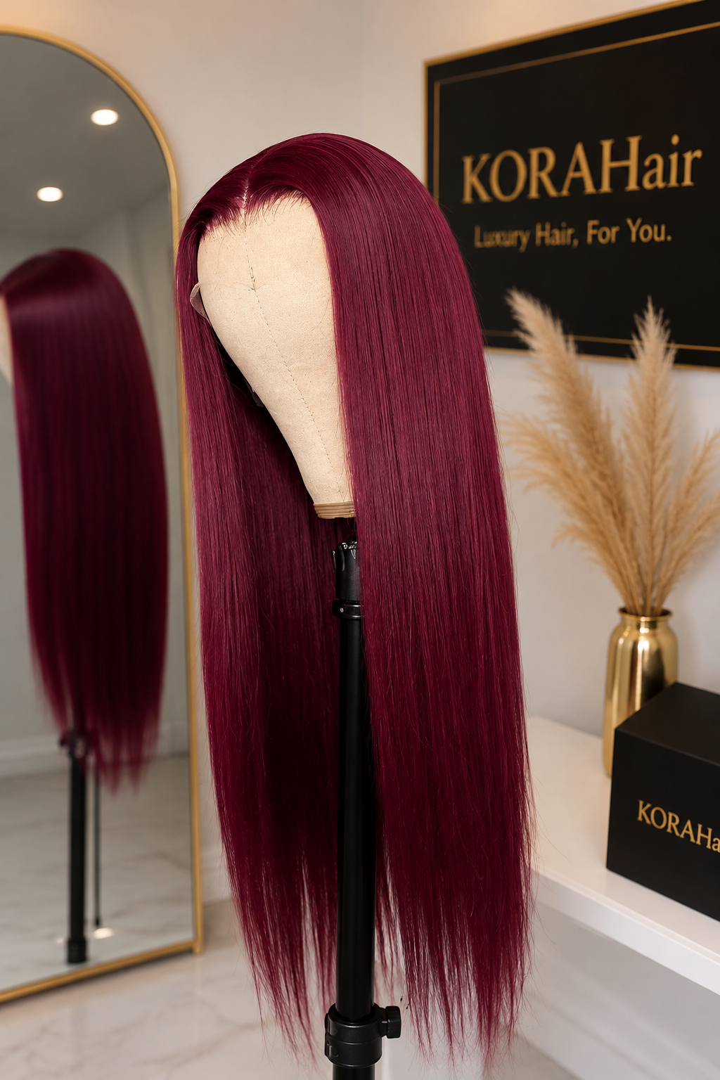 Wig Lisse & Loose Wave Rouge 200% - KoraHair